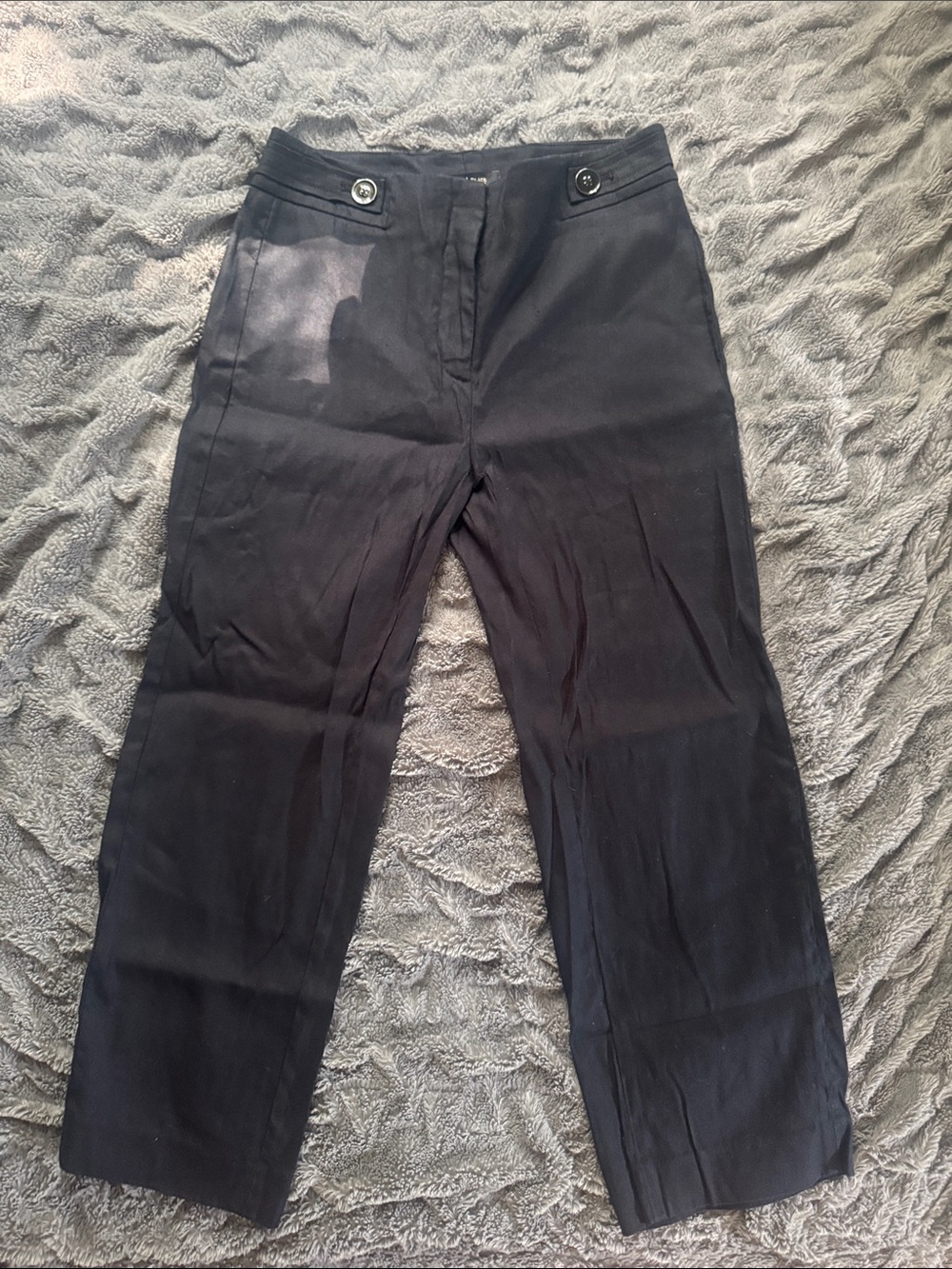 White House Black Market Black Straight Crop Pants